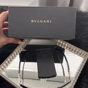 Bvlgari women’s sunglasses 6049B Swarovski Bvlgari Sunglasses Frame Only 6049-B 102/8G Silver/black W  main image 3